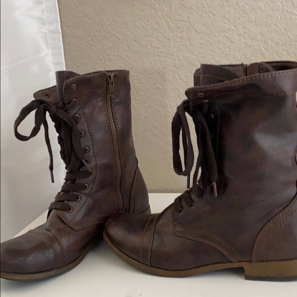 target brown combat boots